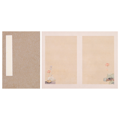 宝云轩禅意荷花国展册页小楷书法