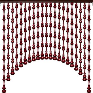 全桃木葫芦门帘隔断帘卧室厕所厨房遮挡帘子高级感珠帘挂帘免打孔