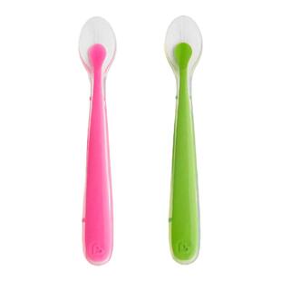 munchkin满趣健硅胶勺子新生婴儿专用辅食勺子宝宝喂水喂奶饭软勺