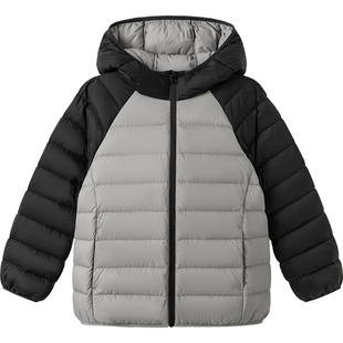 巴拉巴拉儿童轻薄羽绒服男童女童短款外套秋冬款童装大童连帽上衣