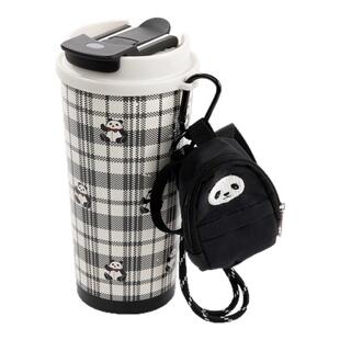 tbh野兽派家居杯子熊猫嘭嘭随行杯咖啡杯便携水杯不锈钢保冷杯