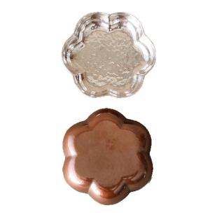 纯银时代 梅花铜包银茶托复古杯垫中式手工锤纹隔热小杯托配件