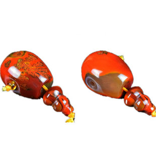 战国红玛瑙南红水滴三通佛头塔 星月菩提念佛珠手串项链配饰隔珠