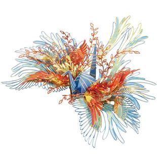 拼酷千愿鹤系列金属拼图立体3D模型拼装玩具手工DIY送女友礼物