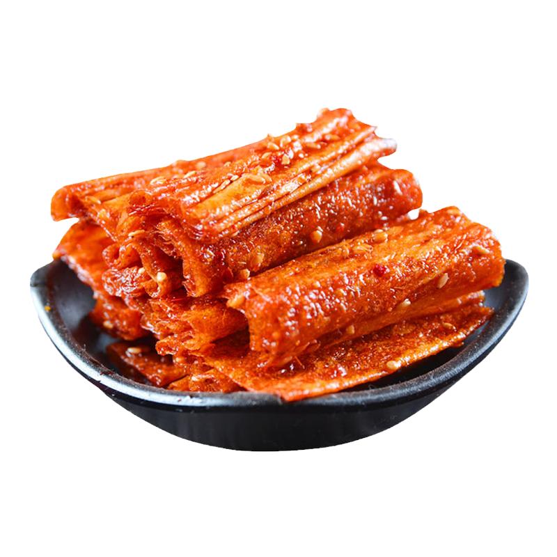 思乡山香辣豆卷豆腐皮湖南特产平江麻辣条零食酱豆干网红魔鬼辣片