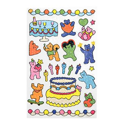 韩国dailylike可爱卡通镭射贴纸