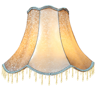 【欧式台灯布艺灯罩】客厅落地灯卧室床头宫廷酒店书房替换外壳