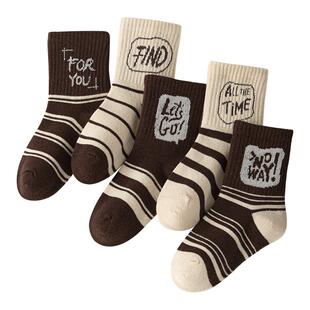 儿童袜子2025春秋款男童女童宝宝棉袜新生婴儿小孩秋冬季中筒童袜