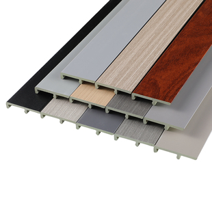 家乡树pvc8公分竹木纤维踢脚线木塑地脚线塑料卡扣地板角线贴脚线