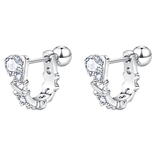 医用钛钢耳钉边缘耳骨钉螺丝耳环耳圈耳骨环2025新款爆款耳饰女