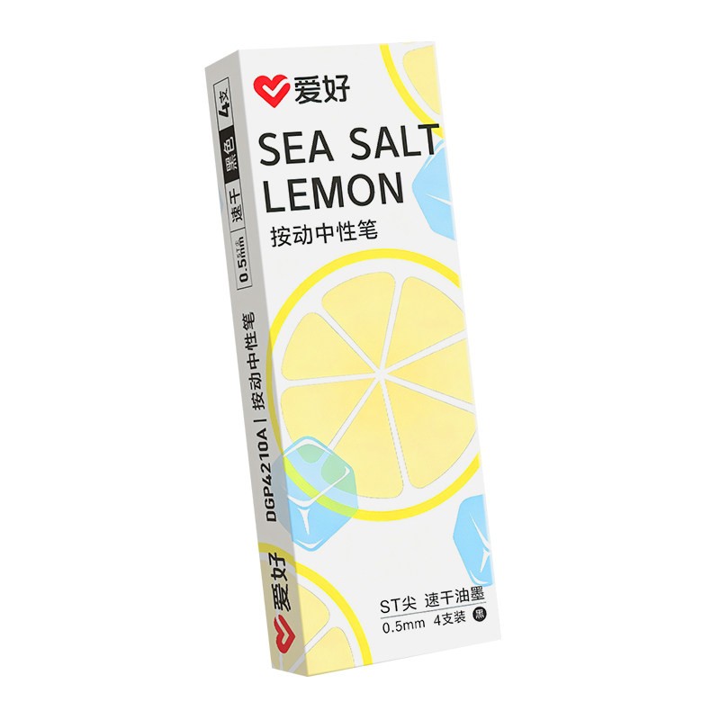 缤纷按动中性笔ST尖速干顺滑