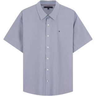 【千鸟格纹】Tommy春夏男装纯棉商务休闲通勤易打理免烫短袖衬衫