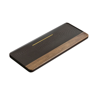 2025新款德国电木茶盘北美黑胡桃实木茶台家用茶托盘简约干泡茶海