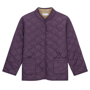 铜牛羊毛绗缝棉保暖女外套 2025秋冬新款休闲上衣棉衣棉服女VS345