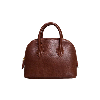 迷你牛皮贝壳包精致手拎斜挎小包