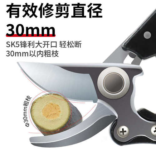 生长魔励 Sk5高强度不锈钢省力修枝剪花艺剪刀果树采摘剪刀大开口