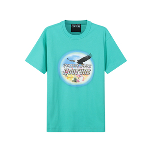 【自营】Versace Jeans Couture范思哲男士短袖T恤72GAHF04 CJ03F