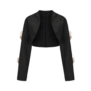 AtelierMissLu【幽谷兰花】2024秋冬兰花裁片造型坎肩短外套