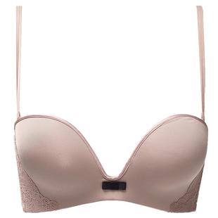 布迪设计 性感无痕美背无肩带内衣女无钢圈文胸小胸聚拢半杯胸罩