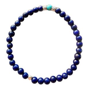 曦光里【景蓝】希望/力量 天然青金石原矿绿松手串情侣同款手链女