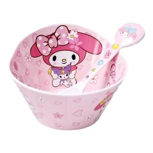 儿童餐具套装美乐蒂女孩家用分格餐盘耐摔吃饭碗宝宝辅食碗筷子勺