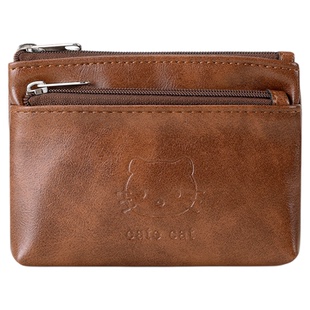 复古KT猫零钱包女式新款小巧可爱便携耳机钥匙证件随身拉链小卡包