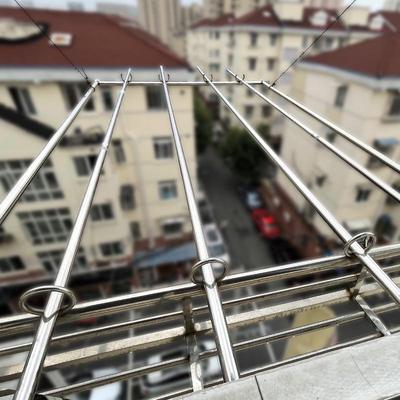 免打孔伸缩晾衣架杆不锈钢加粗晾衣杆阳台晒衣杆龙门架室外晒被子