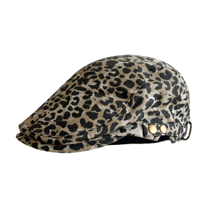 feytiy 豹纹前进帽时髦单品春夏个性蓓蕾帽复古鸭嘴帽潮酷亚文化