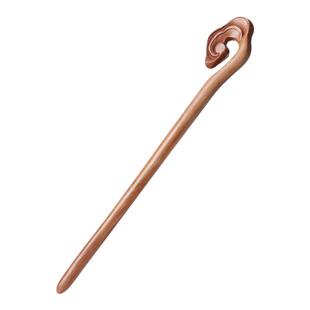 加长桃木发簪古风简约夏木簪子现代木质盘发日常汉服旗袍头饰品女