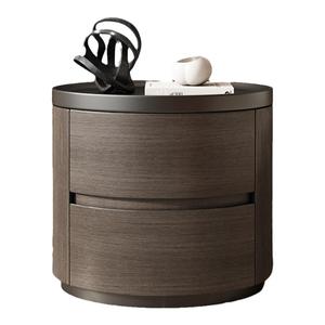 鑫企航大师设计木纹皮实木床头柜