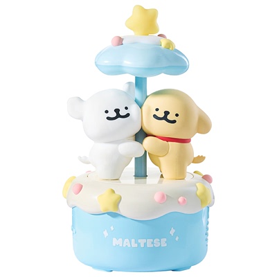 言仓线条小狗可旋转氛围蓝牙音响