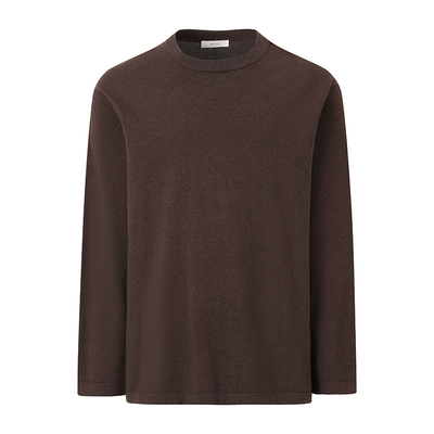 ROYA | 山羊绒棉混纺一体毛织秋冬打底通勤松弛感毛织圆领TEE