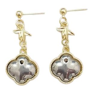 宋锦香云纱螺钿点翠DIY高品质耳环耳坠国风新中式耳坠底托-非成品