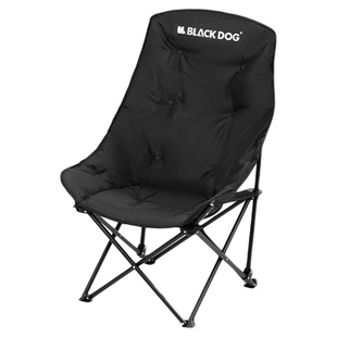 BLACKDOG黑狗户外加厚月亮椅便携折叠椅沙滩钓鱼椅凳夹棉露营桌椅
