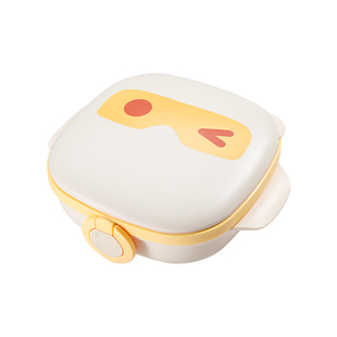 beeshum贝斯哈姆宝宝餐盘分格盘不锈钢辅食儿童注水保温碗吸盘式