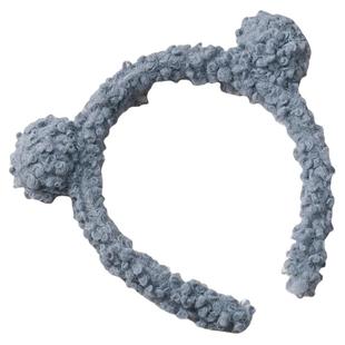 可爱卡通羊羔毛奶咖棕色小熊耳朵发箍洗脸发卡秋冬毛绒头箍女头饰