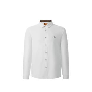 【石墨烯香氛面料】比音勒芬秋季新款休闲抗皱刺绣长袖衬衫男