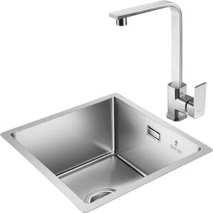 欧琳水槽手工单槽 不锈钢水池 台下盆小水槽厨房洗菜盆岛台水吧台