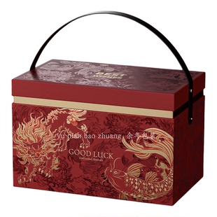 新年礼盒包装手提箱创意马年春节礼品盒空盒2026新款年货包装盒