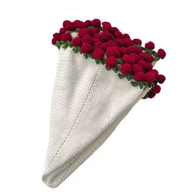 玫瑰花毯子成品花束盖毯