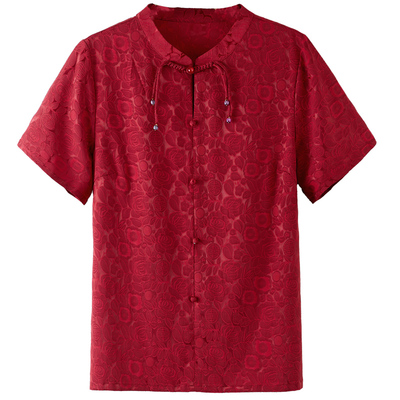 新中式真丝桑蚕丝衬衫女套装上衣