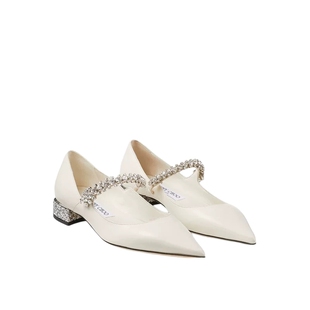 [新年礼物][白鹿同款]JIMMYCHOO婚鞋/BING 女水晶饰玛丽珍高跟鞋