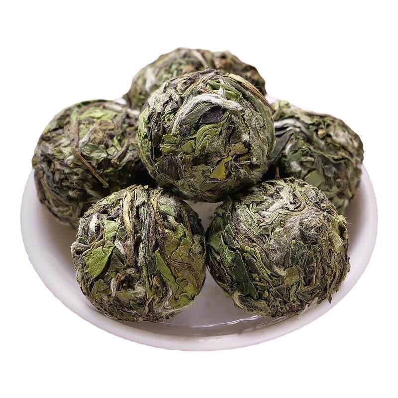 福鼎白茶2021年管阳高山老树纯料白牡丹茶球龙珠手工沱茶泡袋