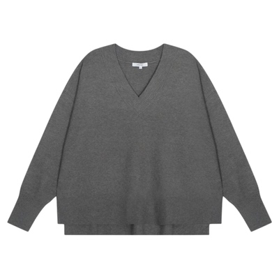 GLOBAL WORK 毛衣女2025冬季新款休闲气质V领长袖针织衫579519