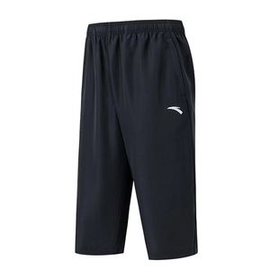 安踏七分裤男款2025新款夏季冰丝速干中年男士爸爸装7分运动短裤