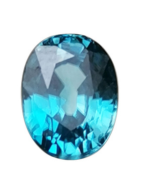 纯天然全净风信子蓝锆石戒面裸石