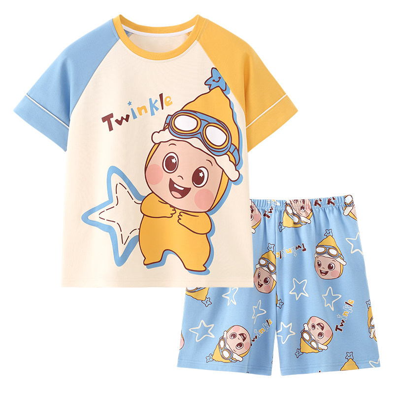 星星人超火睡衣儿童男孩夏季短袖