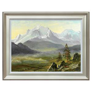 风色阿尔卑斯山勃朗峰欧式山水画