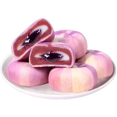 山药蓝莓流心糕整箱面包早餐糕点