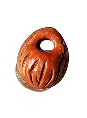 手工编织野生桃核本命年红色手绳